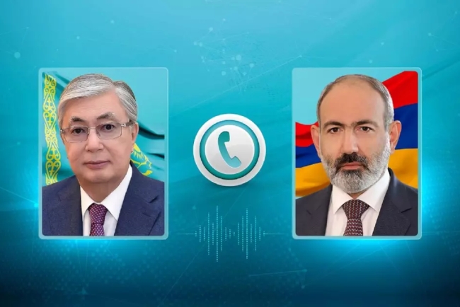 Тоқаев Армения премьер-министрі Никол Пашинянмен телефон арқылы сөйлесті
